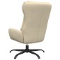 vidaXL Relaxsessel mit Hocker Creme Stoff vidaXL Relaxsessel mit Hocker Creme Stoff