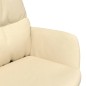 vidaXL Relaxsessel mit Hocker Creme Stoff vidaXL Relaxsessel mit Hocker Creme Stoff