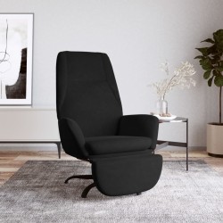 vidaXL Relaxsessel mit Fußstütze Schwarz Samt