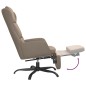 vidaXL Relaxsessel mit Fußstütze Taupe Mikrofasergewebe vidaXL Relaxsessel mit Fußstütze Taupe Mikrofasergewebe