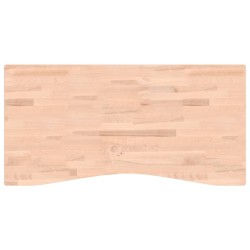 vidaXL Schreibtischplatte 110x(50-55)x1,5 cm Massivholz Buche