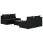 vidaXL 5-tlg. Garten-Lounge-Set mit Kissen Poly Rattan Schwarz vidaXL 5-tlg. Garten-Lounge-Set mit Kissen Poly Rattan Schwarz