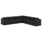 vidaXL 7-tlg. Garten-Lounge-Set mit Kissen Poly Rattan Schwarz vidaXL 7-tlg. Garten-Lounge-Set mit Kissen Poly Rattan Schwarz
