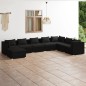vidaXL 8-tlg. Garten-Lounge-Set mit Kissen Poly Rattan Schwarz vidaXL 8-tlg. Garten-Lounge-Set mit Kissen Poly Rattan Schwarz