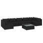 vidaXL 8-tlg. Garten-Lounge-Set mit Kissen Poly Rattan Schwarz vidaXL 8-tlg. Garten-Lounge-Set mit Kissen Poly Rattan Schwarz