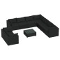 vidaXL 10-tlg. Garten-Lounge-Set mit Kissen Schwarz Poly Rattan vidaXL 10-tlg. Garten-Lounge-Set mit Kissen Schwarz Poly Rattan