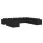 vidaXL 10-tlg. Garten-Lounge-Set mit Kissen Schwarz Poly Rattan vidaXL 10-tlg. Garten-Lounge-Set mit Kissen Schwarz Poly Rattan