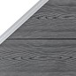 WPC Zaun-Set 2 Quadrate + 1 Schräge 446x186 cm Grau WPC Zaun-Set 2 Quadrate + 1 Schräge 446x186 cm Grau