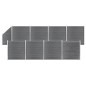 WPC Zaun-Set 8 Quadrate + 1 Schräge 1484x186 cm Grau WPC Zaun-Set 8 Quadrate + 1 Schräge 1484x186 cm Grau