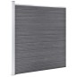 WPC Zaun-Set 8 Quadrate + 1 Schräge 1484x186 cm Grau WPC Zaun-Set 8 Quadrate + 1 Schräge 1484x186 cm Grau
