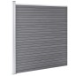 WPC Zaun-Set 8 Quadrate + 1 Schräge 1484x186 cm Grau WPC Zaun-Set 8 Quadrate + 1 Schräge 1484x186 cm Grau