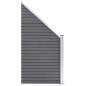WPC Zaun-Set 8 Quadrate + 1 Schräge 1484x186 cm Grau WPC Zaun-Set 8 Quadrate + 1 Schräge 1484x186 cm Grau