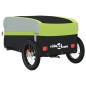 vidaXL Lastenanhänger für Fahrrad Schwarz und Grün 30 kg Eisen vidaXL Lastenanhänger für Fahrrad Schwarz und Grün 30 kg Eisen
