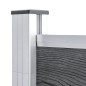 WPC Zaun-Set 8 Quadrate + 1 Schräge 1484x186 cm Grau WPC Zaun-Set 8 Quadrate + 1 Schräge 1484x186 cm Grau