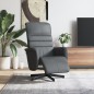 vidaXL Relaxsessel mit Fußteil Grau Kunstleder vidaXL Relaxsessel mit Fußteil Grau Kunstleder