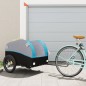 vidaXL Lastenanhänger für Fahrrad Schwarz und Blau 45 kg Eisen vidaXL Lastenanhänger für Fahrrad Schwarz und Blau 45 kg Eisen