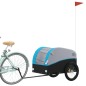 vidaXL Lastenanhänger für Fahrrad Schwarz und Blau 45 kg Eisen vidaXL Lastenanhänger für Fahrrad Schwarz und Blau 45 kg Eisen