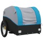 vidaXL Lastenanhänger für Fahrrad Schwarz und Blau 45 kg Eisen vidaXL Lastenanhänger für Fahrrad Schwarz und Blau 45 kg Eisen