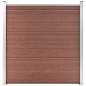 WPC Zaun-Set 3 Quadrate + 1 Schräge 619x186 cm Braun WPC Zaun-Set 3 Quadrate + 1 Schräge 619x186 cm Braun