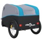vidaXL Lastenanhänger für Fahrrad Schwarz und Blau 45 kg Eisen vidaXL Lastenanhänger für Fahrrad Schwarz und Blau 45 kg Eisen
