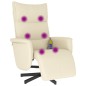 vidaXL Massagesessel mit Fußteil Creme Kunstleder vidaXL Massagesessel mit Fußteil Creme Kunstleder