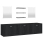 vidaXL 6-tlg. Badmöbel-Set Schwarz Holzwerkstoff vidaXL 6-tlg. Badmöbel-Set Schwarz Holzwerkstoff