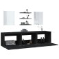vidaXL 6-tlg. Badmöbel-Set Schwarz Holzwerkstoff vidaXL 6-tlg. Badmöbel-Set Schwarz Holzwerkstoff