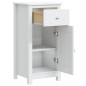 vidaXL Badschrank BERG Weiß 40x34x80 cm Massivholz Kiefer vidaXL Badschrank BERG Weiß 40x34x80 cm Massivholz Kiefer