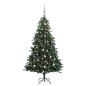 vidaXL Künstlicher Weihnachtsbaum Klappbar 150 LEDs & Kugeln 150 cm vidaXL Künstlicher Weihnachtsbaum Klappbar 150 LEDs & Kugeln 150 cm