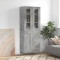 Highboard Betongrau 69,5x34x180 cm Holzwerkstoff Highboard Betongrau 69,5x34x180 cm Holzwerkstoff