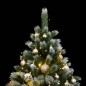 vidaXL Künstlicher Weihnachtsbaum Klappbar 150 LEDs & Kugeln 150 cm vidaXL Künstlicher Weihnachtsbaum Klappbar 150 LEDs & Kugeln 150 cm