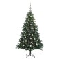 vidaXL Künstlicher Weihnachtsbaum Klappbar 300 LEDs & Kugeln 210 cm vidaXL Künstlicher Weihnachtsbaum Klappbar 300 LEDs & Kugeln 210 cm