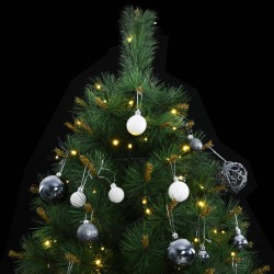 vidaXL Künstlicher Weihnachtsbaum Klappbar 300 LEDs & Kugeln 240 cm