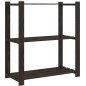 vidaXL Lagerregal mit 3 Böden Schwarz 80x38x90 cm Massivholz Kiefer vidaXL Lagerregal mit 3 Böden Schwarz 80x38x90 cm Massivholz Kiefer