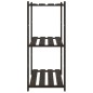 vidaXL Lagerregal mit 3 Böden Schwarz 80x38x90 cm Massivholz Kiefer vidaXL Lagerregal mit 3 Böden Schwarz 80x38x90 cm Massivholz Kiefer