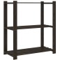 vidaXL Lagerregal mit 3 Böden Schwarz 80x38x90 cm Massivholz Kiefer vidaXL Lagerregal mit 3 Böden Schwarz 80x38x90 cm Massivholz Kiefer