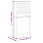 vidaXL Waschmaschinenschrank BERG Weiß 76x27x164,5 cm Massivholz vidaXL Waschmaschinenschrank BERG Weiß 76x27x164,5 cm Massivholz