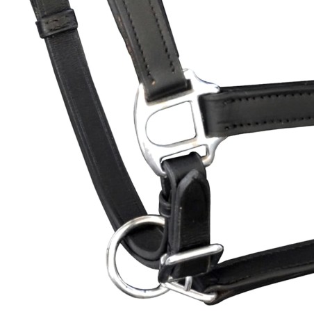 vidaXL Halfter Echtleder Verstellbar Schwarz Pony