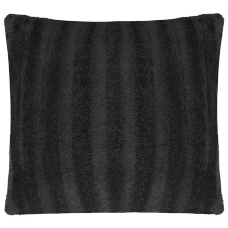 vidaXL Kissenbezüge 2 Stk. Kunstpelz 50x50 cm Schwarz
