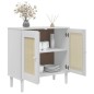 vidaXL Sideboard SENJA Rattan-Optik Weiß 80x35x80 cm Kiefernholz vidaXL Sideboard SENJA Rattan-Optik Weiß 80x35x80 cm Kiefernholz