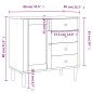 vidaXL Sideboard SENJA Rattan-Optik Schwarz 80x40x80 cm Kiefernholz vidaXL Sideboard SENJA Rattan-Optik Schwarz 80x40x80 cm Kiefernholz