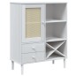 vidaXL Highboard SENJA Rattan-Optik Weiß 90x40x112 cm Kiefernholz vidaXL Highboard SENJA Rattan-Optik Weiß 90x40x112 cm Kiefernholz