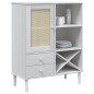 vidaXL Highboard SENJA Rattan-Optik Weiß 90x40x112 cm Kiefernholz vidaXL Highboard SENJA Rattan-Optik Weiß 90x40x112 cm Kiefernholz