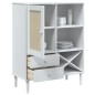 vidaXL Highboard SENJA Rattan-Optik Weiß 90x40x112 cm Kiefernholz vidaXL Highboard SENJA Rattan-Optik Weiß 90x40x112 cm Kiefernholz
