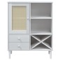 vidaXL Highboard SENJA Rattan-Optik Weiß 90x40x112 cm Kiefernholz vidaXL Highboard SENJA Rattan-Optik Weiß 90x40x112 cm Kiefernholz