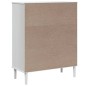 vidaXL Highboard SENJA Rattan-Optik Weiß 90x40x112 cm Kiefernholz vidaXL Highboard SENJA Rattan-Optik Weiß 90x40x112 cm Kiefernholz