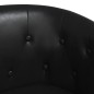 vidaXL Clubsessel mit Fußhocker Schwarz Kunstleder vidaXL Clubsessel mit Fußhocker Schwarz Kunstleder