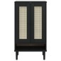 vidaXL Schuhschrank SENJA Rattan-Optik Schwarz Massivholz Kiefer vidaXL Schuhschrank SENJA Rattan-Optik Schwarz Massivholz Kiefer