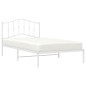 vidaXL Bettgestell mit Kopfteil Metall Weiß 107x203 cm vidaXL Bettgestell mit Kopfteil Metall Weiß 107x203 cm
