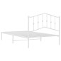 vidaXL Bettgestell mit Kopfteil Metall Weiß 107x203 cm vidaXL Bettgestell mit Kopfteil Metall Weiß 107x203 cm
